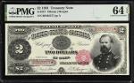 Fr. 357. 1891 $2  Treasury Note. PMG Choice Uncirculated 64 EPQ.