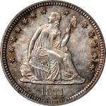 1871-S Liberty Seated Quarter. Briggs 1-A, the only known dies. MS-66 (PCGS). CAC.