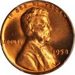 1958 Lincoln Cent. MS-67 RD (PCGS).