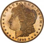 1892 Morgan Silver Dollar. Proof-67 (PCGS). CAC.