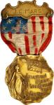 1910 Los Angeles International Air Meet Pilots Medal. Brass and Fabric. For Noted Curtiss Test Pilot