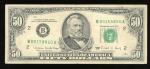 The United States, Federal Reserve Note, $50, 1938, green seal, serial number B00158850A, very fine 