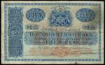 British Linen Bank, ｣5 (3), 1933, 1938, 1944, prefixes R/5, D/6, O/7, blue and pale red, bank initia