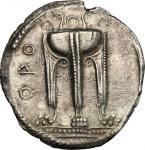 Greek Coins, Bruttium, Kroton. AR Stater, c. 530-500 BC. HN Italy 2075. SNG ANS 227. 7.95 g.  30.5 m