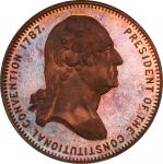 Circa 1887 Constitution Centennial medal. Musante GW-1054, Baker-1803. Copper. MS-67 RB (PCGS).