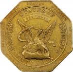 1851 Augustus Humbert $50. Reeded Edge. K-6. Rarity-4. 887 THOUS., Target Reverse. AU-58 (PCGS).