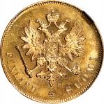FINLAND. 10 Markkaa, 1913-S. Helsinki Mint. Nicholas II. NGC MS-63.