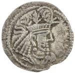 SASANIAN KINGDOM: Narseh, 293-303, AR obol  (0.47g), G-77, kings bust right, wearing crown with arca