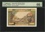 EQUATORIAL AFRICAN STATES. Banque Centrale. 500 Francs, ND (1963). P-4e. PMG Gem Uncirculated 66 EPQ