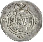 SASANIAN KINGDOM: Queen Boran, 630-631, AR drachm (4.03g), ST (Istakhr), year 2, G-228, cf. Saeedi-2