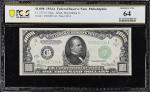 Fr. 2212-C. 1934A $1000 Federal Reserve Note. Philadelphia. PCGS Banknote Choice Uncirculated 64.
