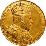 GREAT BRITAIN. Edward VII & Alexandra Coronation Gold Medal, 1902. London Mint. NGC MS-63.