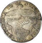 COLOMBIA. 8 Reales, 1839-RS. Bogota Mint. PCGS Genuine--Rim Damage, AU Details Gold Shield.