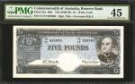 AUSTRALIA. Reserve Bank of Australia. 5 Pounds, ND. P-35a. PMG Choice Extremely Fine 45.