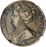 GREAT BRITAIN. 1/2 Crown, 1707-E Year SEXTO. Edinburgh Mint. Anne. NGC VF-35.