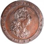 ISLE OF MAN. Penny, 1798. George III (1760-1820). PCGS PROOF-65 BN Secure Holder.