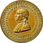 1790 Benjamin Franklin Memorial Medal. Uniface. Greenslet GM-24. Rarity-6. Brass. Mint State.
