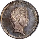 AUSTRIA. 1/2 Taler, 1839-A. Vienna Mint. Ferdinand I. PCGS MS-64 Prooflike Gold Shield.