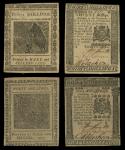 Pennsylvania, A Pair of December 25, 1775 Colonial Notes. PA-195, Thirty Shillings, No. 4421, Plate 