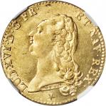 FRANCE. 2 Louis dOr, 1786-W. Lille Mint. Louis XVI (1774-1793). NGC MS-62.