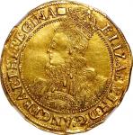 Great Britain. 1594. Gold. NGC AU58. EF+. Pound. Elizabeth I Gold Pound
