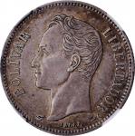 VENEZUELA. 2 Bolivares, 1900. Paris Mint. NGC AU-55.