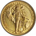 1915 Panama-California Exposition. Official Medal. Gilt. 34 mm. HK-428. Rarity-5. MS-64 (ICG).