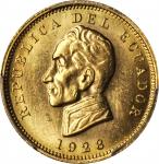 ECUADOR. Condor, 1928. Birmingham Mint. PCGS MS-64 Gold Shield.