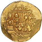 Mexico City, Mexico, gold cob 4 escudos, Philip V, assayer J, crosslet-end cross (1711-13), NGC MS 6