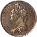 BRITISH WEST INDIES. Copper 1/100 Dollar Pattern, 1823. George IV. PCGS PROOF-65 Brown Gold Shield.