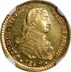 MEXICO. Escudo, 1809-Mo HJ. Mexico City Mint. Ferdinand VII. NGC MS-62.