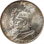 GERMANY. Prussia. 2 Mark, 1901. Berlin Mint. Wilhelm II. PCGS MS-65+.