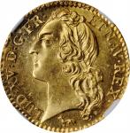 FRANCE. Louis dOr, 1753-A. Paris Mint. Louis XV. NGC MS-65.