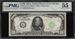 Fr. 2212-G. 1934A $1000 Federal Reserve Note. Chicago. PMG About Uncirculated 55.