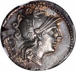ROMAN REPUBLIC. C. Servilius M.f. AR Denarius (3.90 gms), Rome Mint, ca. 136 B.C. NGC AU, Strike: 5/