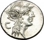 The Roman Republic, D. Silanus L.f.. AR Denarius, 91 BC. Cr. 337/3. B. 15. 3.91 g.  18 mm.  优美