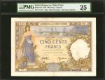 TAHITI. Banque de lIndo Chine 500 Francs, 1938. P-13b. PMG Very Fine 25.