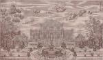 早期刊刻《圆明园西洋楼铜版画》一套20幅全，1860年英法联军曾焚毁圆明园西洋楼，该样式之铜版画亦惨遭浩劫，是为历史见证，尺寸：48×30cm。