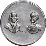 Undated (ca. 1834) Franklin, Par Nobile Fratrum Medal. By James Bale. Musante GW-144, Baker-202B, Gr