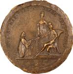 1771 College of William and Mary / Lord Botetourt Medal. Reverse impression in plaster. As Betts-528