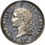 COLOMBIA. 1848 pattern 16 Pesos. Bogotá (i.e. Royal Mint, London?) mint. Silver. Restrepo-56. SP-63 