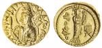 India, Kushan Empire, Huvishka (c.158-195), gold Dinar, 8.00g, nimbate and crowned bust of king left