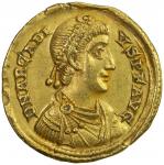 ROMAN EMPIRE: Arcadius, 383-408 AD, AV solidus (4.41g), Mediolanum (Milan), S-20724, pearl-diademed,