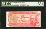CANADA. Bank of Canada. 50 Dollars, 1975. BC-51b. PMG Gem Uncirculated 66 EPQ.
