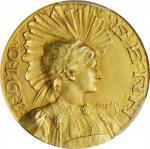 SWITZERLAND. Bern Shooting Festival Matte Gold Medal, 1910. PCGS SPECIMEN-66.