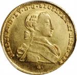 ITALY. Naples & Sicily. 6 Ducati, 1765/4-G CCR. Naples Mint. Ferdinand IV. PCGS AU-58 Gold Shield.
