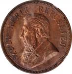 SOUTH AFRICA. Penny, 1898. Pretoria Mint. NGC MS-63 Red Brown.