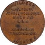 1922年上海铜质纪念章 PCGS AU 50 CHINA. Shanghai Mint Bronze Medallic Trial, 1922. Connecticut (Waterbury Far