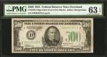 Fr. 2201-Ddgs. 1934 $500 Federal Reserve Note. Cleveland. PMG Choice Uncirculated 63 EPQ.
