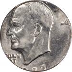 1977 Eisenhower Dollar. Struck on a Half Dollar Planchet. AU-58+ (PCGS).